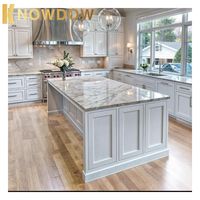 KNOWDOW Île minimaliste avec stockage caché Laque blanche CAD Rendu 3D Personnalisation complète de la maison Design d'intérieur pour toute la maison