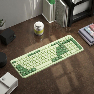 BOW Ultra dünne Dual-Mode 2.4G BT USB Ergonomische Silent Computer Tastatur Membran Modische Universal für <span class=keywords><strong>Desktop</strong></span>-Laptop - Product Image 3