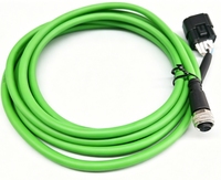 Câble Yongshun Industrial Green CAT6a en cuivre étamé 1*1,5 mm, isolation PVC, connecteur automobile femelle M12 12 broches, IP68