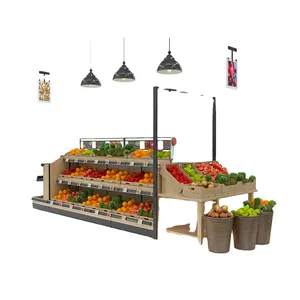 Height Adjustable Fruit And Vegetable Display Stand with large capacity
