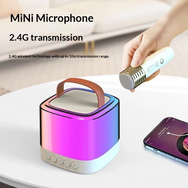 Home Singing Speaker Bluetooth Karaoke Speaker With Microphone Portable Wireless Multi Interface Stereo Sound
