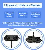 DYP-A02 Sonde ultrasonique étanche à port série de 3 cm pour la détection d'obstacles, avec fonction de mesure de distance et de détection de zone aveugle