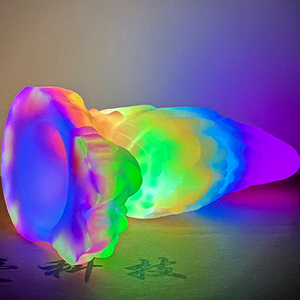 Plug anal de 8 pouces, lumineux, dilatateur anal, gode magnifique avec ventouse, silicone liquide, outil sexy pour adultes - Product Image 3