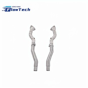 Downpipe à haut débit en acier inoxydable SS304 avec bouclier thermique pour Ferrari F12 812 6.3L V12 - Product Image 2