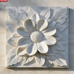 YOUFINE Escultura en Relieve de Adán y Eva en Mármol Blanco, Decoración Clásica de Pared para Villa - Product Image 6