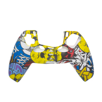 Bunter Hydro-Dipping-Schutz Graffiti-Stil Rutschfester Gamepad Silikonüberzug für PS5-Controller Gummi-Hülle