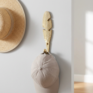 AK Brass Solid Brass Feather Leaf Wall <b>Hook</b> Antique Finished <b>Decorative</b> <b>Coat</b> <b>Hook</b> Wall Hanger Clothes Hanger Home Decor Hardware - Product Image 4