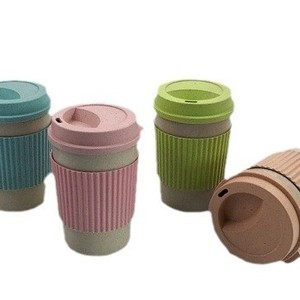 Vaso de Café Ecológico 100% Biodegradable, Color Beige, Vaso Reutilizable de Fibra de Bambú Biodegradable con Logotipo - Product Image 5