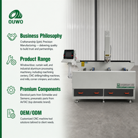 Machine de perçage et de fraisage CNC certifiée CE OUWO pour l'aluminium et le PVC, machine de découpe pour la fabrication de fenêtres pour les usines de murs-rideaux
