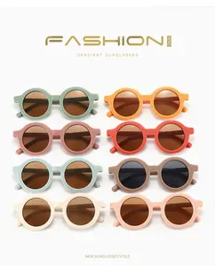 드 졸 Gafas 2023 새로운 디자인 귀여운 라운드 어린 소녀 소년 유아 아기 선글라스 uv400 매트 프레임 아이 패션 선글라스