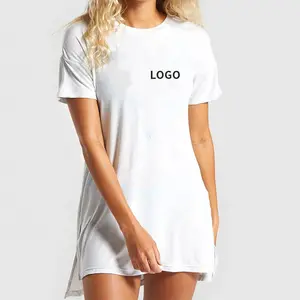 Zomer V-Hals Dames Grafische Effen Plus Size Dames T-Shirts Hoge Kwaliteit Lange Crop Top Vrouwen T-Shirt Custom White Crop Top