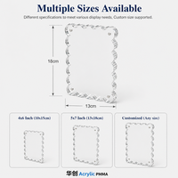 Cadre photo en acrylique transparent pour bureau, support d'affichage de table, cadre photo pour la maison, le bureau, affichage portrait ou paysage, OEM ODM