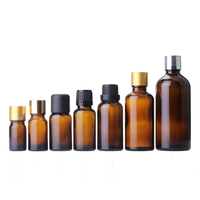 Bouteilles en verre pour huiles essentielles WOGU Amber, 5 ml, 10 ml, 15 ml, 30 ml, pour le rangement du vernis à ongles, les huiles pour le corps et les cheveux, emballage cosmétique avec étiquettes