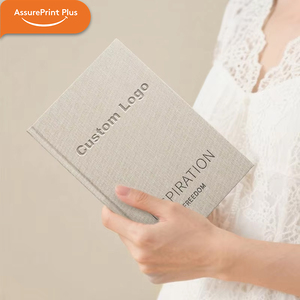 Carnet de planification et journal de bien-être personnalisé en tissu de lin avec couverture rigide, reliure thermique, impression par sublimation et gaufrage, formats A5/A6/A7/A4/B5, pour entreprise - Product Image 1