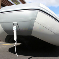 Bateau de pêche gonflable en PVC Zodiac, prix des bateaux en caoutchouc, Schlauchboot, bateau gonflable à moteur avec roue de lancement sur tableau arrière
