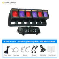 Mgolighting 6*60W RGBW 4en1 Beam Wash LED Moving Head Matrix Bar Light pour DJ Mariage Concert Lumière de scène