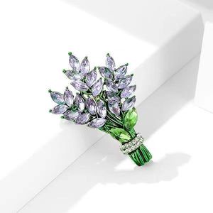 Broche de gama alta y exquisito Yunlv, cárdigan de abrigo elegante único para mujer de lavanda de diseñador versátil de moda <span class=keywords><strong>Broo</strong></span> - Product Image 3