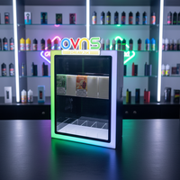 Vitrine à cigarettes en acrylique LED verrouillable personnalisée avec éclairage RGB pour comptoir de boutique de tabac