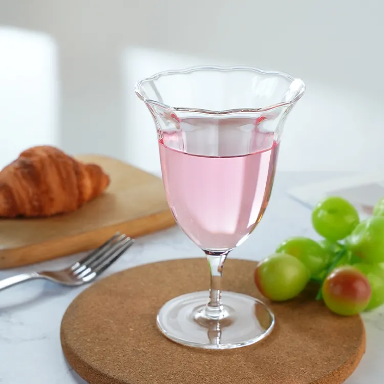 Lakotto 2024 desain baru buatan tangan bening transparan kaca anggur penyimpanan pencahayaan mawar