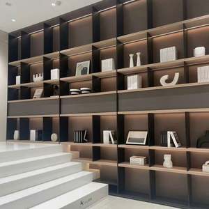 Modern Indoor <b>Wooden</b> Design <b>Bookcase</b> Furniture for Home Office Customizable Living Room Storage Bookshelf for Library - Product Image 1