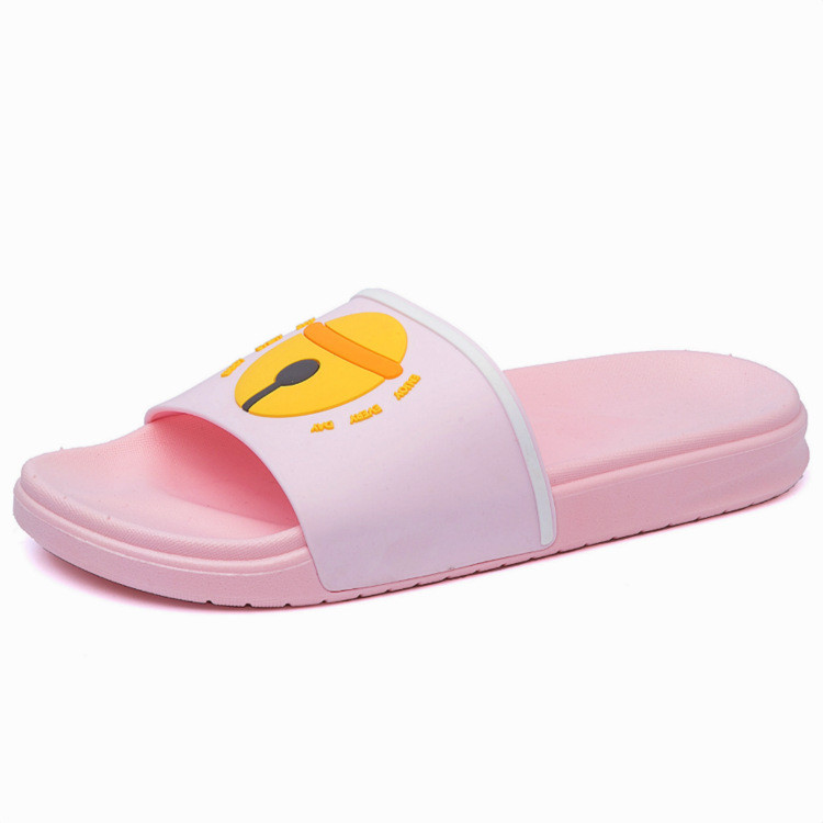 Summer Beach Flip Flops Bathroom Flat Sandals PVC Outsole Non-slip Slides Slippers for Women
