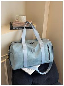 Bolsa de Viaje Deportiva Unisex de Tela Vaquera PU con Logotipo Personalizado, Bolsa de Gimnasio y Entrenamiento Impermeable para Hombre y Mujer, Capacidad de 36-55L - Product Image 5
