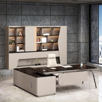 Bureau de direction moderne haut de gamme, écologique, pour cadre supérieur, mobilier de bureau administratif de luxe en bois