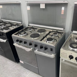 Cuisinière à six plaques, deux électriques et quatre à gaz avec four - Product Image 4