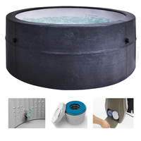Spa gonflable pour 4 personnes, bain à remous, massage spa