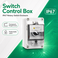 Boîtier de projet électronique KZ-1D en plastique ABS PC, étanche IP65, anti-poussière, pratique, taille personnalisable, boîte de jonction à boutons