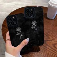 Coques de téléphone portable antichoc de luxe avec fleurs pour iPhone 17 Air 16 Plus Pro Max 15 14 13 12 11 X – Housse de protection arrière personnalisable avec logo