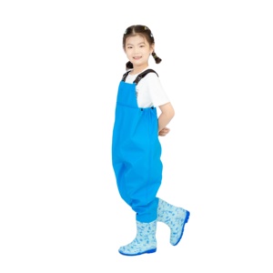 KC Blue Kids impermeabili trampolieri da pesca in pvc stivali da wading da ragazza con scarpe da pioggia - Product Image 5