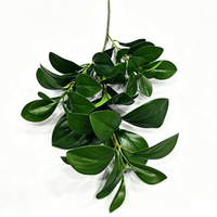 3 Fourchettes de feuilles de plantes artificielles, branche verte artificielle pour la décoration intérieure et extérieure du jardin et de la maison