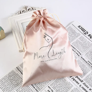 Pochette en satin personnalisée avec cordon de serrage pour cils, bijoux et cadeaux – Petits accessoires d'emballage textile - Product Image 2