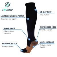 Chaussettes de compression sportives haute élasticité pour hommes, idéales pour le football et le basketball – Offre Spéciale