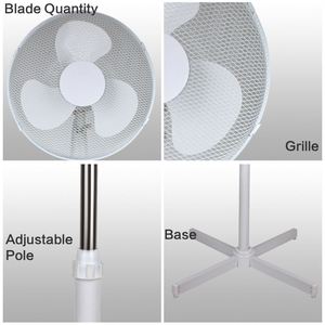 Alta calidad 16 "Casa Grande de enfriamiento de aire de ventilador de pie con Base de <span class=keywords><strong>Cruz</strong></span> - Product Image 5