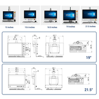 Écran industriel avant étanche IP65 tout en un pour PC à écran tactile industriel monté sur bras