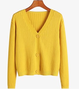 Áo khoác <span class=keywords><strong>cardigan</strong></span> dệt kim cổ V bán buôn, áo khoác tay dài nữ, áo len dáng ngắn, size lớn, áo len dáng ôm, áo choàng <span class=keywords><strong>cardigan</strong></span> - Product Image 6