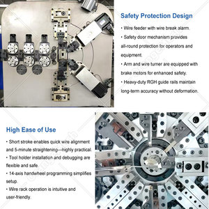 Máquina formadora de alambre metálico ORME de alta velocidad con muelle plano de cuello de ganso de 10 mm para la fabricación de ganchos y asas - Product Image 3