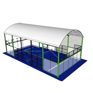 Paddle Court Roof Cover with Padel Court Together for Padel Court Tent Players with 15 Years Experience.