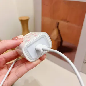 1PC hài hước mô hình sạc trường hợp đối với iPhone 15 14 13 Apple 20W sạc đầu bảo vệ tay áo và sét kết nối trường hợp - Product Image 3