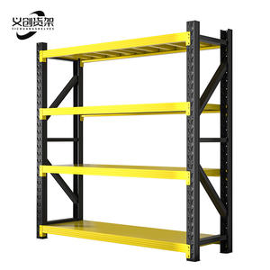 رفوف تخزين فولاذية متينة بدون براغي ذات 4 طبقات مع حماية ضد التآكل، نظام رفوف المستودعات لتكديس البضائع - Product Image 4