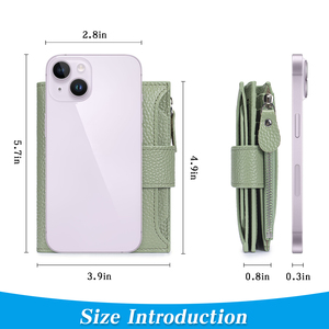 Portafogli e Borsette in Vera Pelle per Donne, <span class=keywords><strong>Grande</strong></span> Capacità, <span class=keywords><strong>Portafoglio</strong></span> in Pelle Bovina con Blocco RFID - Product Image 6