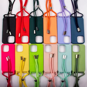<span class=keywords><strong>Coque</strong></span> de téléphone lanière <span class=keywords><strong>collier</strong></span> à bandoulière <span class=keywords><strong>coque</strong></span> en silicone liquide pour <span class=keywords><strong>iPhone</strong></span> 17 Pro Max 17 Air 16e 16 15 housse antichoc - Product Image 6