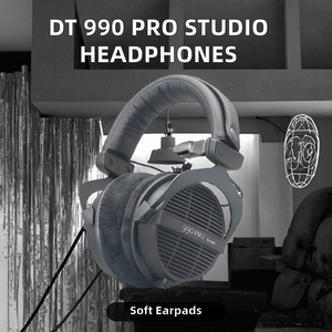 <span class=keywords><strong>DT</strong></span> <span class=keywords><strong>990</strong></span> PRO Audiophile Grade Over-Ear Auriculares Monitor de estudio de espalda abierta 3,5mm para producción de música Mezcla de almohadillas de grabación - Product Image 2