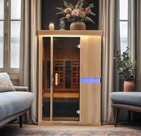 SS-200G salle de sauna à vapeur sèche pour 2 personnes nouveauté lampe infrarouge à spectre complet à la mode chauffage au carbone à faible EMF pour le bien-être