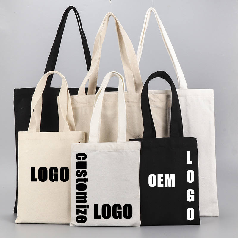 Customized Tas Tote Mini Dengan Logo Heat Transfer 12 Oz Cotton Small Tote For Ladies Brand Promotion Bulk