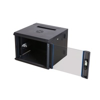 Armoire réseau murale à porte en verre noir de 19 pouces Serveurs de données informatiques Rack Equipment 4U 6U 9U OEM