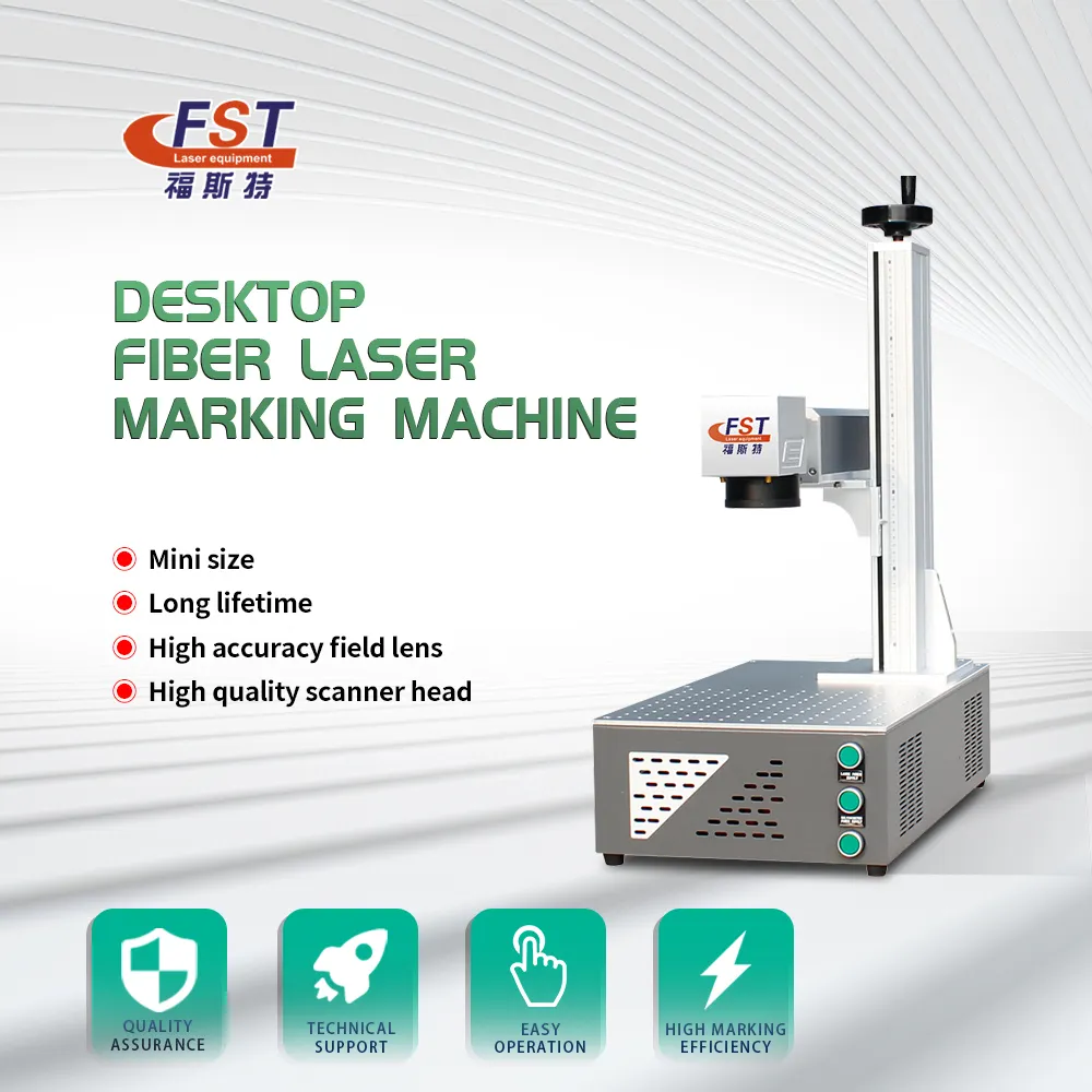 Foster Desktop fiber laser marking machine 20w 30w portable laser metal marker high speed laser engraving machine in sale