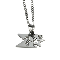 Collier Personnalisé en Acier Inoxydable Vente en Gros, Pendentifs Lettre Nom Creux Argent 2D 3D pour Hommes Femmes, Chaîne Sur Mesure